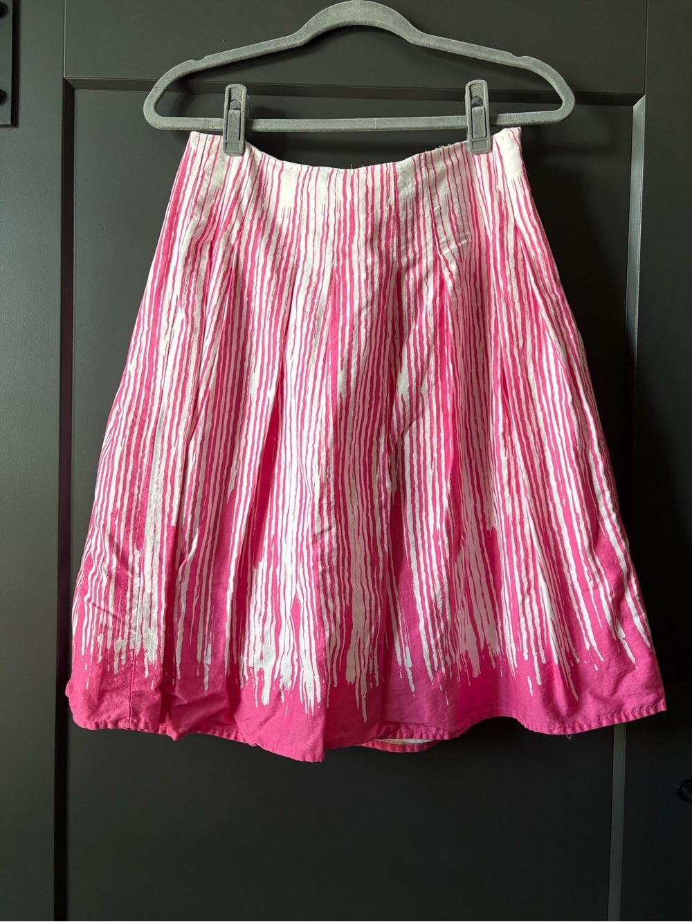 Cato Pink and White Striped Circle Skirt